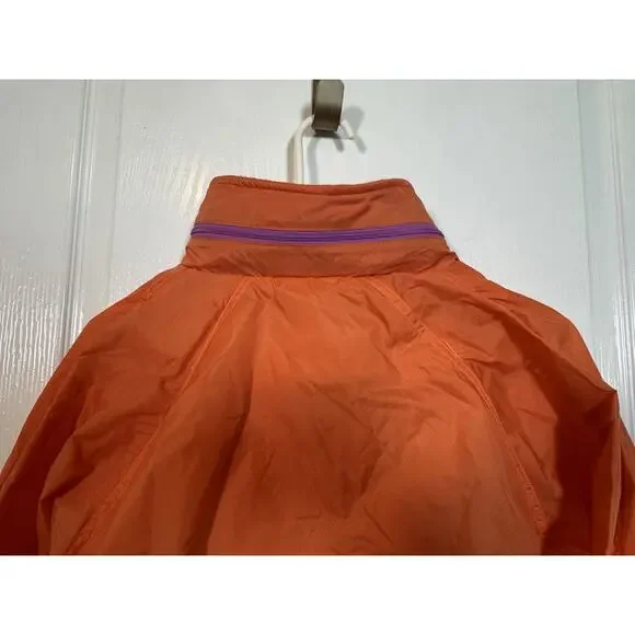 Vintage 90s Golden Bear Windbreaker Jacket Neon Orange Nylon Purple Accents S - Picture 11 of 11